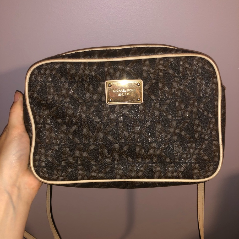 Brown Michael kors cross body bag